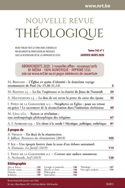 nouvelle revue théologique
