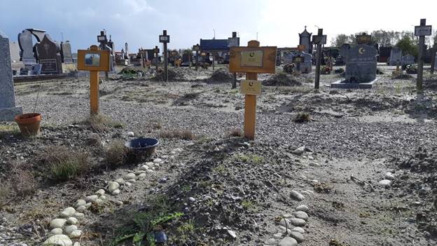Cimetière où sont enterrées les victimes de la frontière.