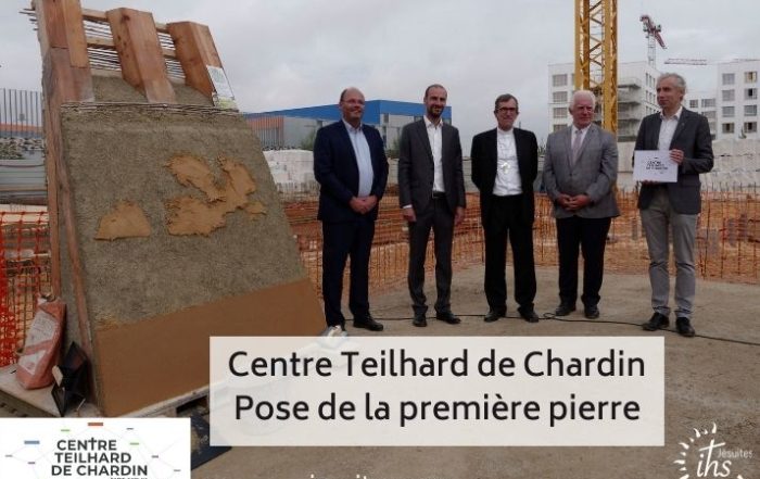 Pose de la premiere pierre centre teilhard de chardin