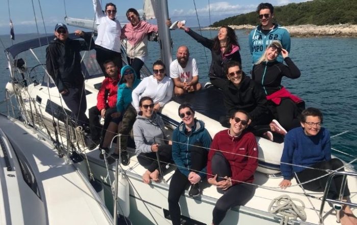 © K Holvenyi - Deux équipages réunis lors d’un camp Vie en mer au printemps 2021.