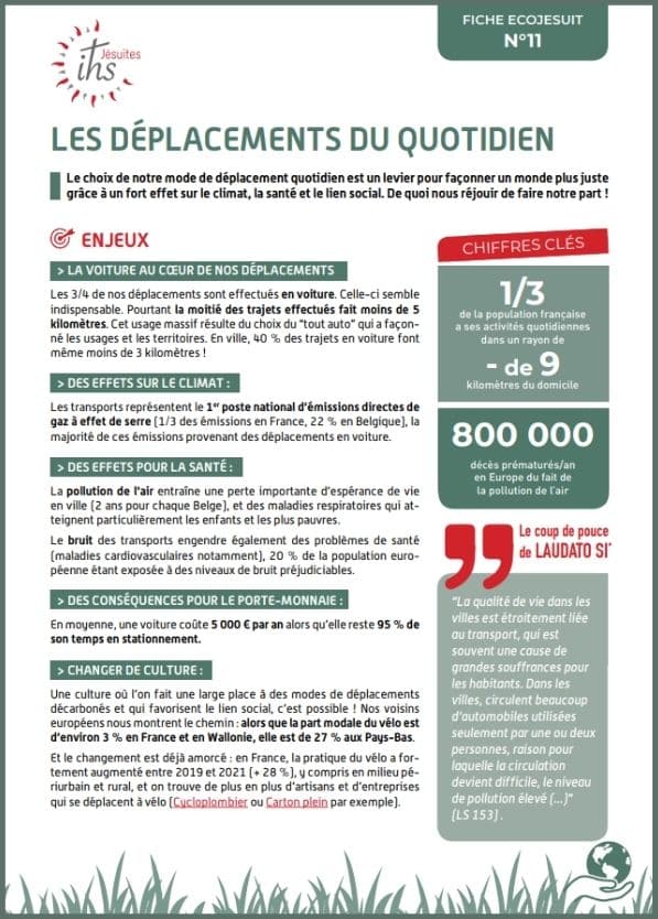 fiche ecojesuit - les deplacements du quotidien