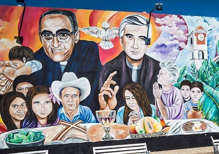 Fresque Rutilio Grande Oscar Romero - © Curie générale des jésuites