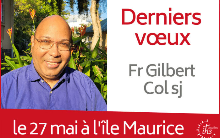 Derniers vœux de Gilbert Col sj à l'île Maurice