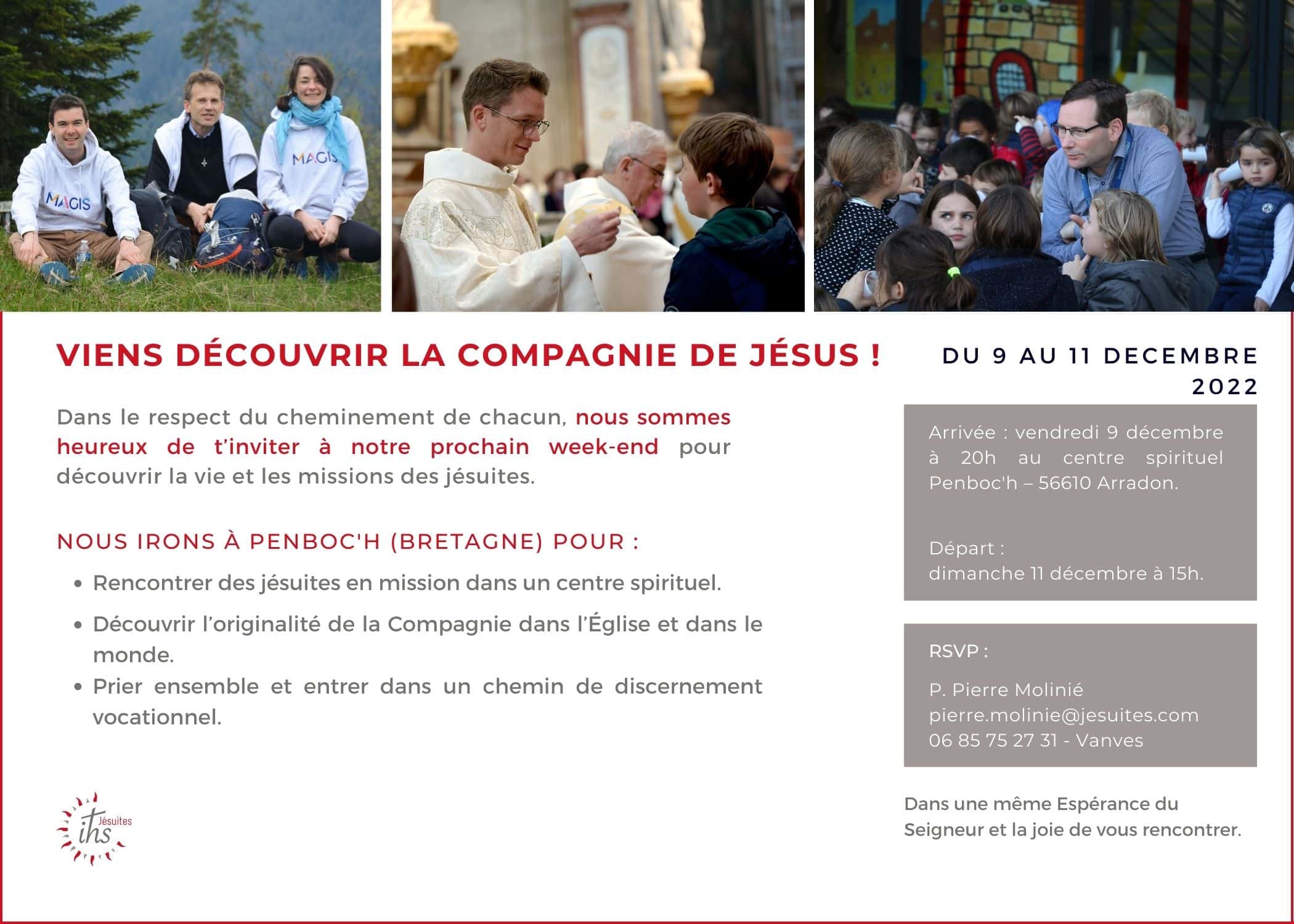 Invitation WEEk-end de découverte de la Compagnie de Jésus