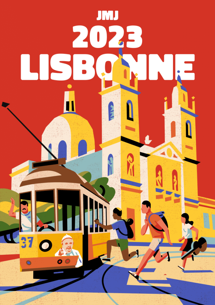 affiche jmj 2023 - Lisbonne