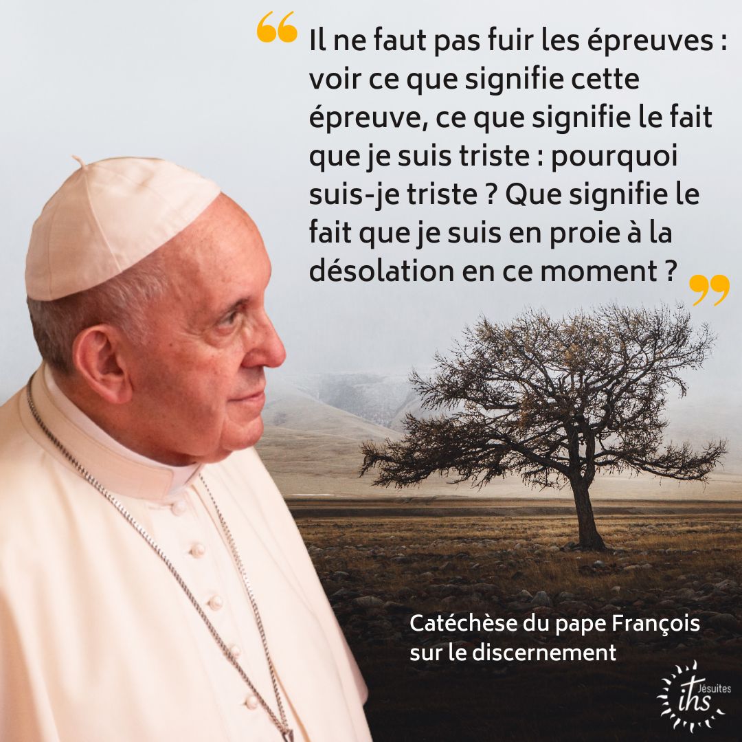 catechese du pape francois jesuite sur le discernement - la desolation