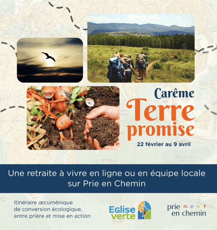 careme 2023 - affiche retraite terre promise - Eglise verte - Prie en chemin