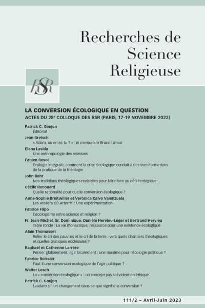 revue recherches de science religieuse