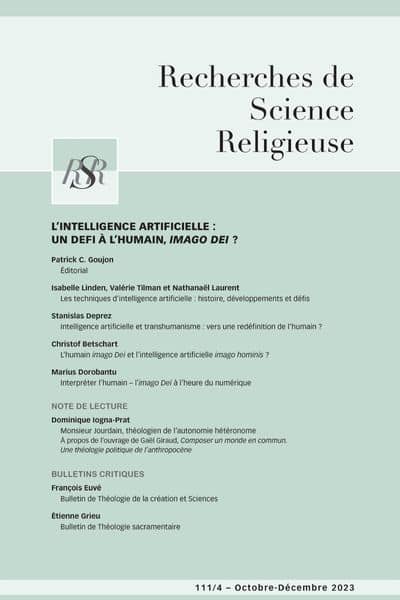 revue recherches de science religieuse