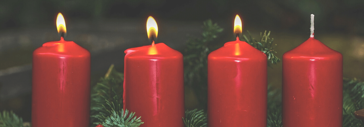 Avent bougies troisième dimanche Noël slider site
