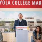 pose première pierre collège loyola marseille intervention thierry dobbelstein provincial 2