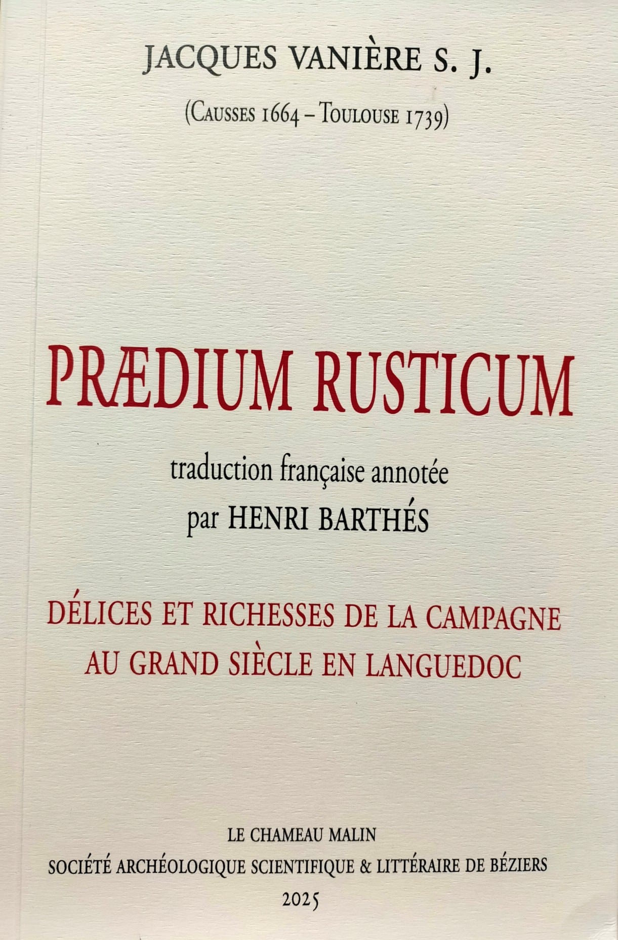 Predium Rusticum - Jacques Vanière sj