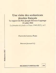 Une visite des scolasticats jésuites français – P. Bernard JOASSART sj