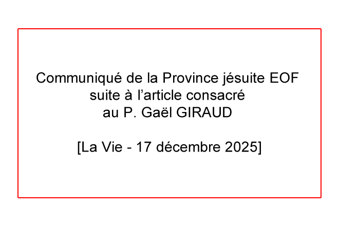 Communiqué concernant Gaël GIRAUD